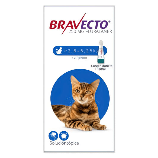 BRAVECTO® Spot On Cat 250mg - (2.8 -6.25kg)